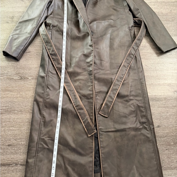 Zara Dark Brown Trench Coat - Picture 4 of 9